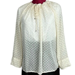 Liz  Claiborne, long sleeve chiffon blouse